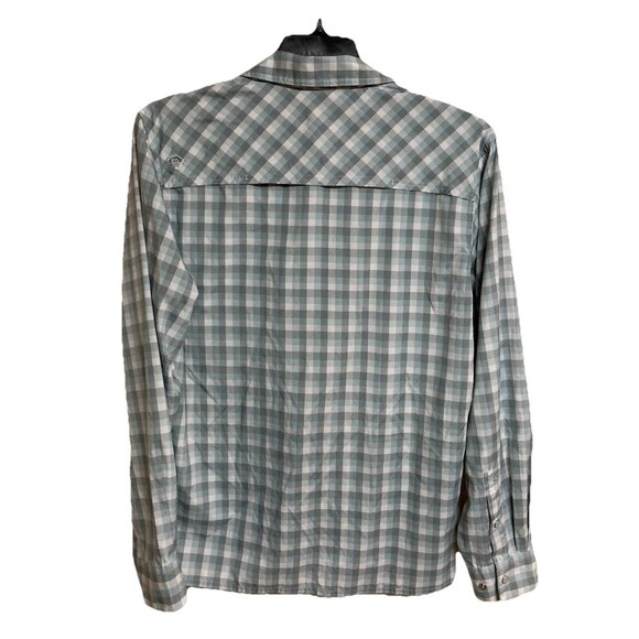 Men's Howler Brothers Long Sleeve Shirt Vented Pearl Snap Blue Gray Checks Sz Sm - Picture 8 of 8